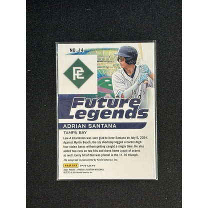 2024 Prospect Edition Future Legends Adrian Santana Green Pulsar Auto /25🫡