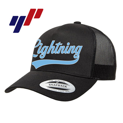 Yupoong 6506 Adult 5-Panel Retro Trucker Cap - Lightning Baseball