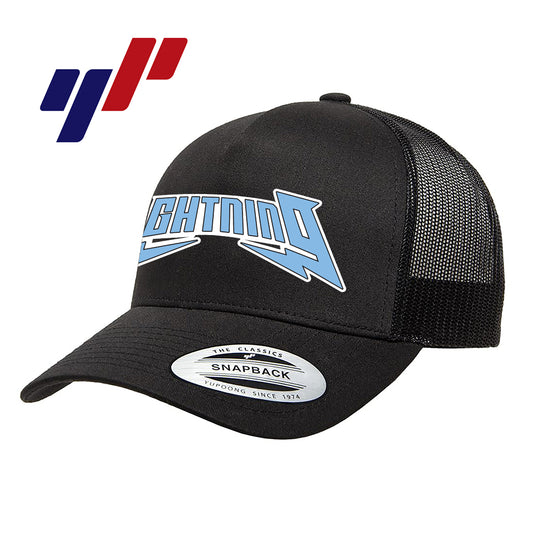 Yupoong 6506 Adult 5-Panel Retro Trucker Cap - Lightning Baseball