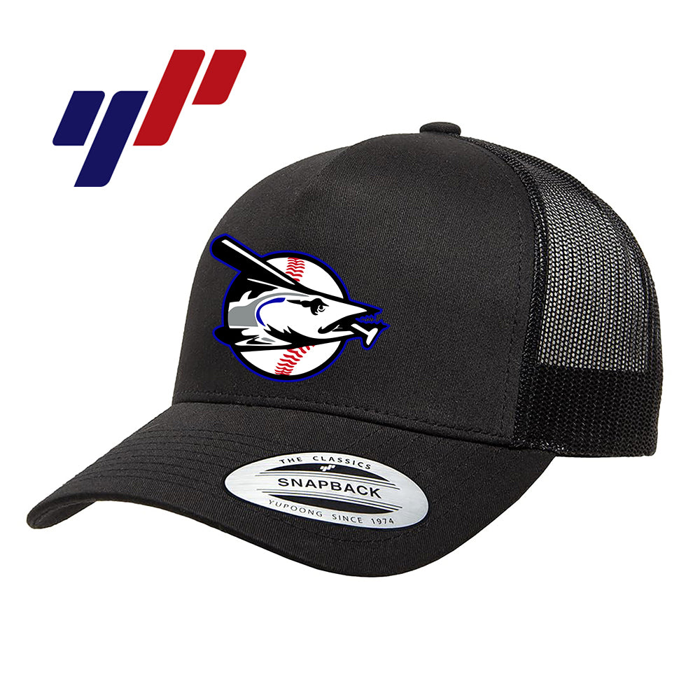 Yupoong 6506 Adult 5-Panel Retro Trucker Cap - Jax Beach Baseball