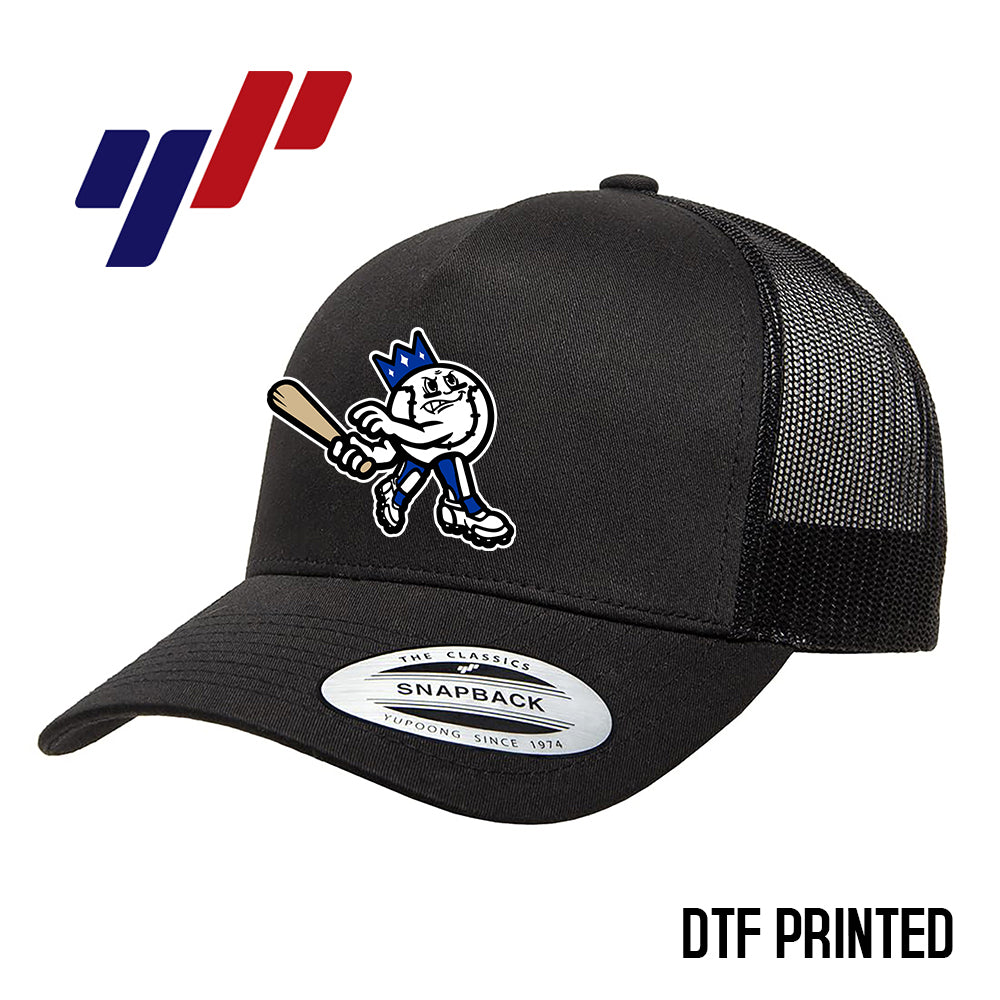 Yupoong 6506 Adult 5-Panel Retro Trucker Cap DTF PRINTED- JCB Diamond Kings Baseball
