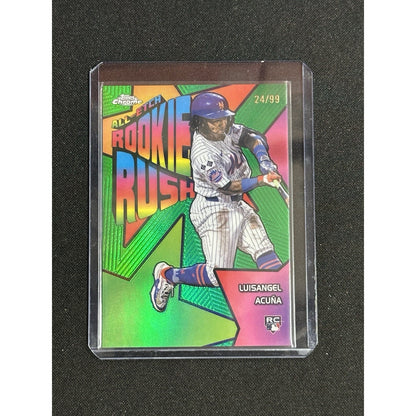 2025 Topps Chrome - All Etch Rookie Rush Luisangel Acuna #CERR-11 Green /99 RC