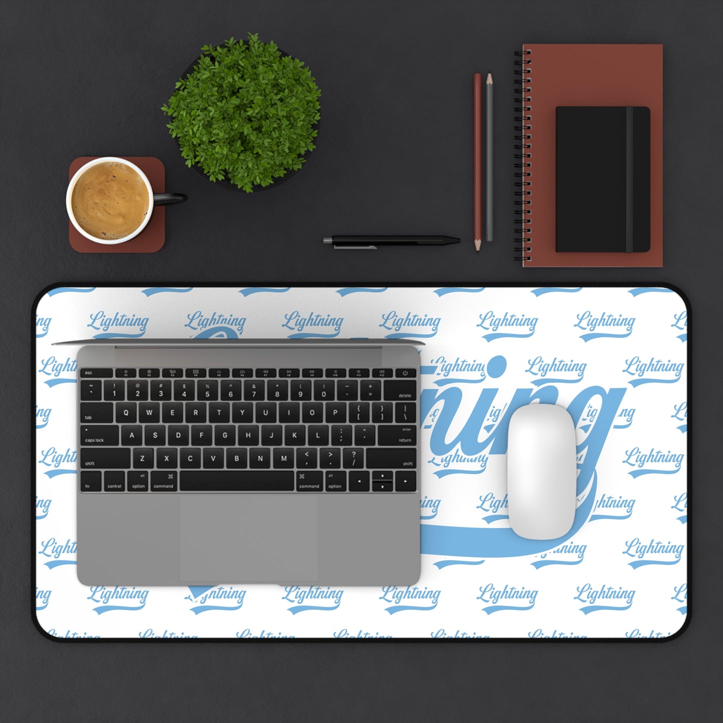 Desk Mat Lightning Baseball