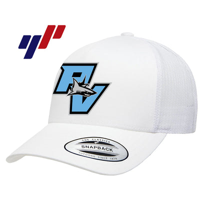 Yupoong 6506 Adult 5-Panel Retro Trucker Cap - PV Sharks