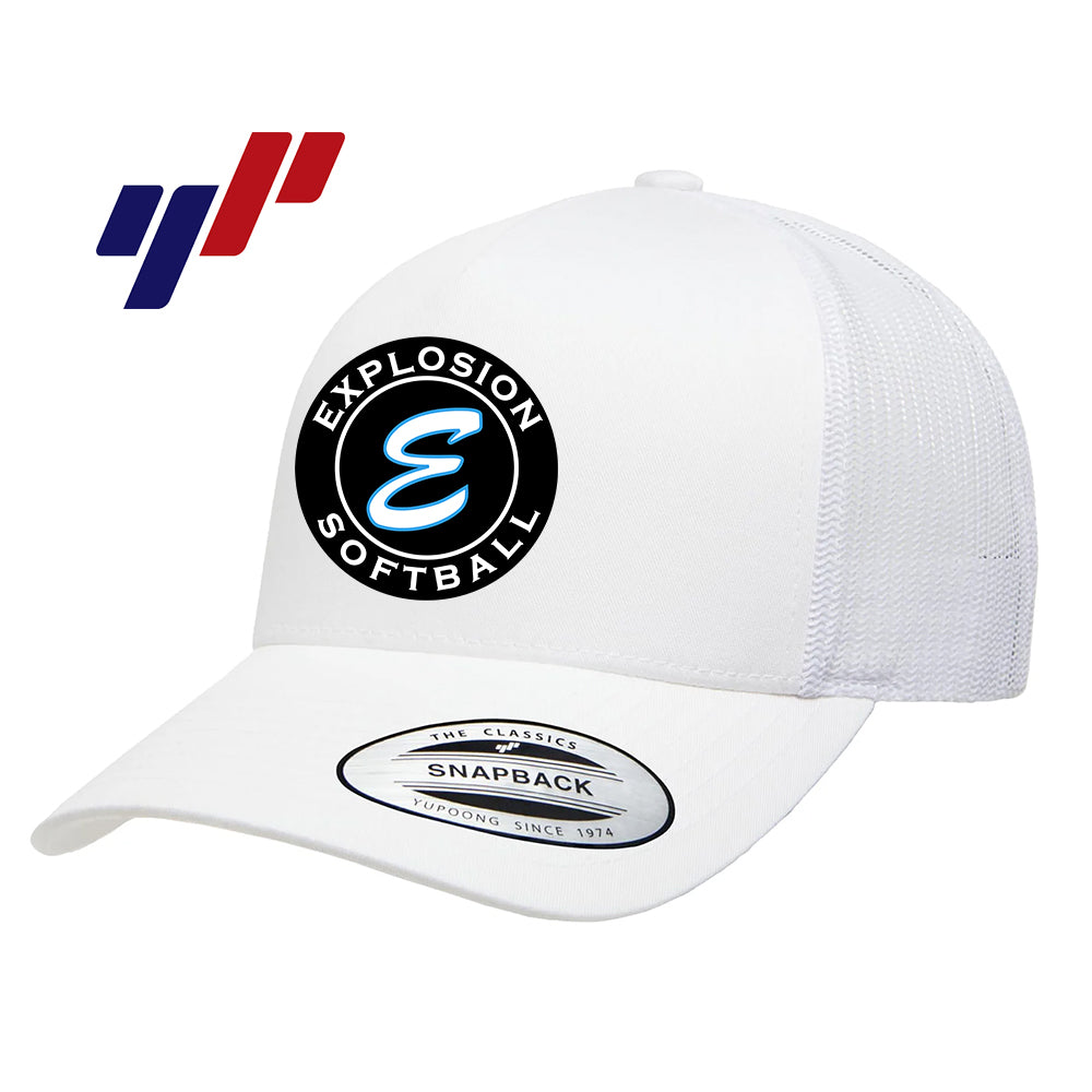 Yupoong 6506 Adult 5-Panel Retro Trucker Cap - Explosion Softball