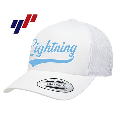 Yupoong 6506 Adult 5-Panel Retro Trucker Cap - Lightning Baseball