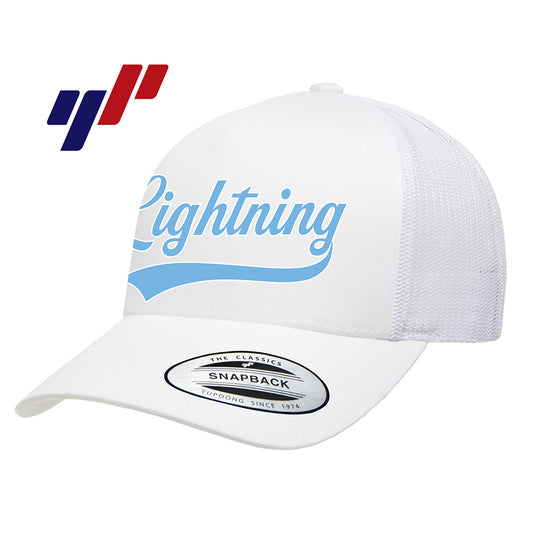 Yupoong 6506 Adult 5-Panel Retro Trucker Cap - Lightning Baseball