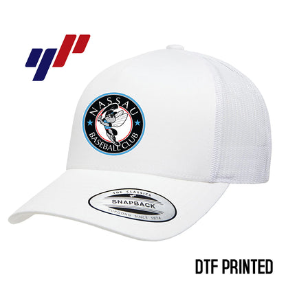 Yupoong 6506 Adult 5-Panel Retro Trucker Cap DTF PRINTED- NBC Gnats Baseball