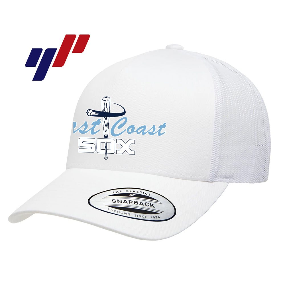 Yupoong 6506 Adult 5-Panel Retro Trucker Cap - East Coast Sox
