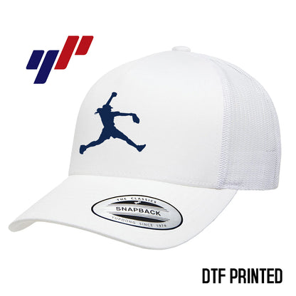 Yupoong 6506 Adult 5-Panel Retro Trucker Cap DTF PRINTED- KY Rockers Softball