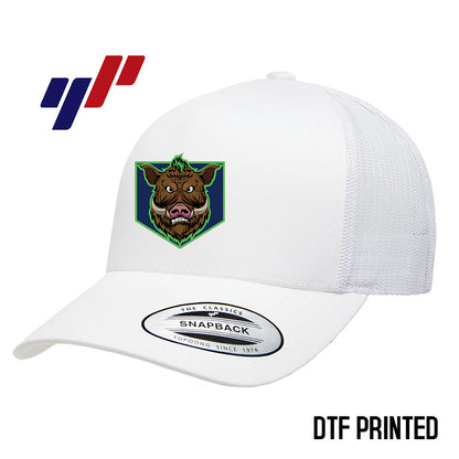 Yupoong 6506 Adult 5-Panel Retro Trucker Cap DTF PRINTED- OBP - War Hogs