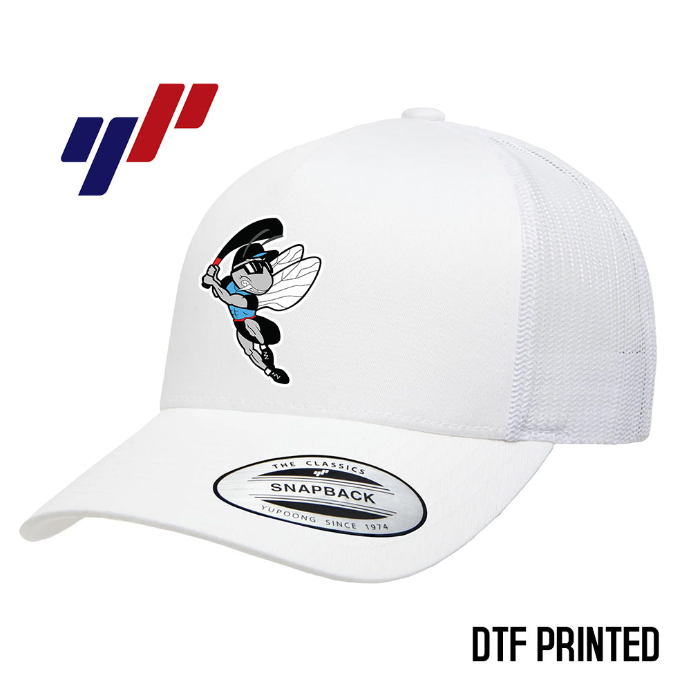 Yupoong 6506 Adult 5-Panel Retro Trucker Cap DTF PRINTED- NBC Gnats Baseball