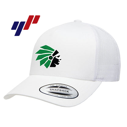 Yupoong 6506 Adult 5-Panel Retro Trucker Cap DTF PRINTED- Hopatcong Warriors Football & Cheer