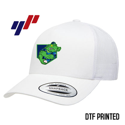Yupoong 6506 Adult 5-Panel Retro Trucker Cap DTF PRINTED- OBP - Swamp Kings