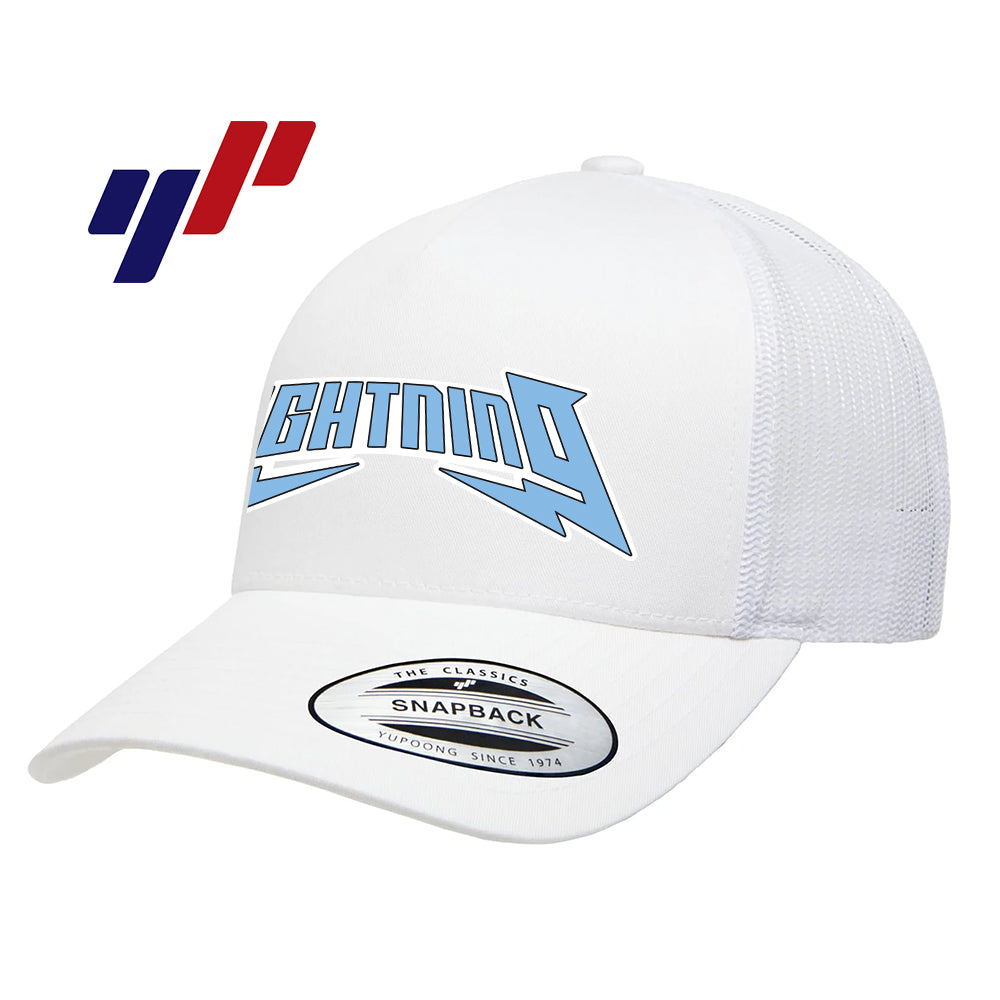 Yupoong 6506 Adult 5-Panel Retro Trucker Cap - Lightning Baseball