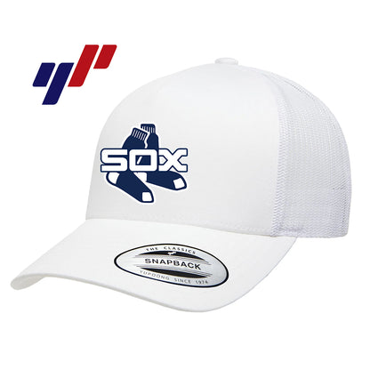 Yupoong 6506 Adult 5-Panel Retro Trucker Cap - Blue Sox