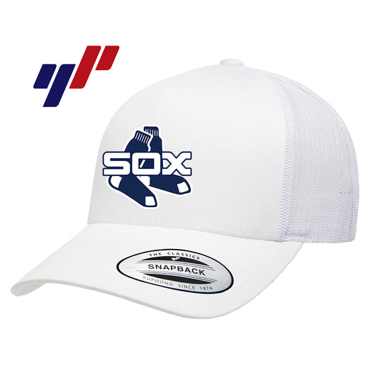 Yupoong 6506 Adult 5-Panel Retro Trucker Cap - Blue Sox