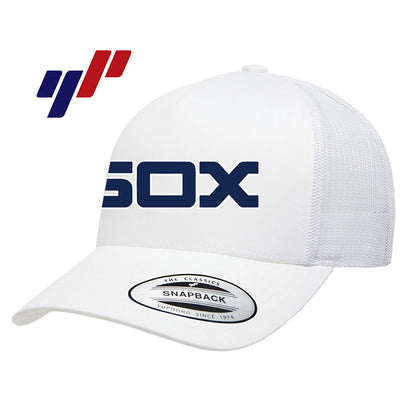 Yupoong 6506 Adult 5-Panel Retro Trucker Cap - Blue Sox