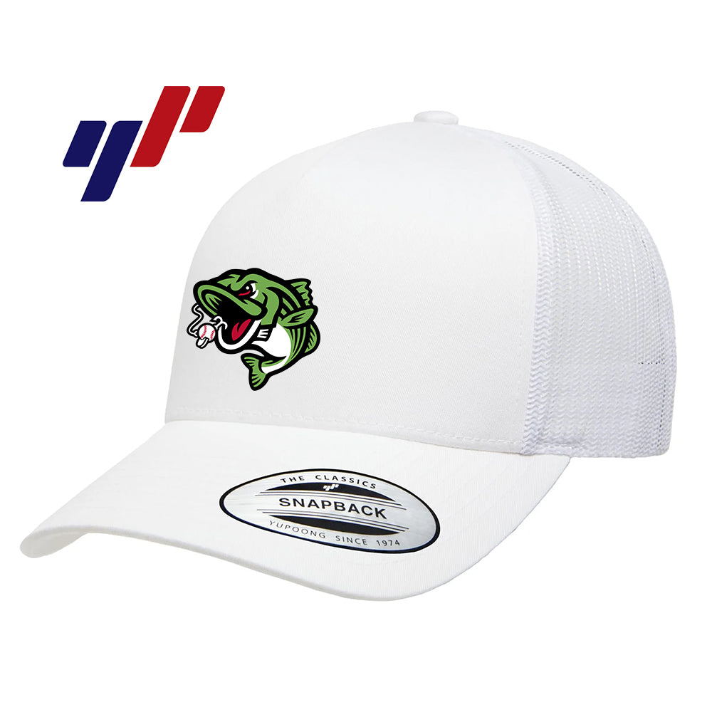 Yupoong 6506 Adult 5-Panel Retro Trucker Cap - RBA Stripers Baseball