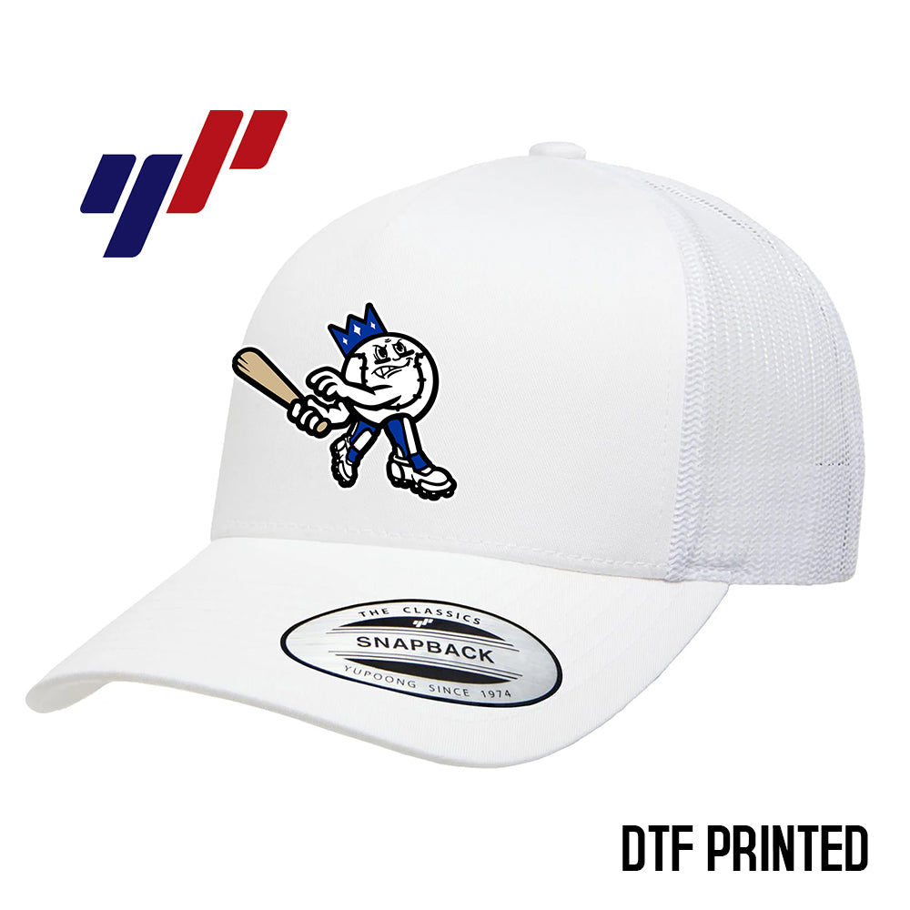 Yupoong 6506 Adult 5-Panel Retro Trucker Cap DTF PRINTED- JCB Diamond Kings Baseball