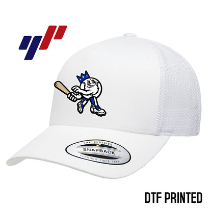 Yupoong 6506 Adult 5-Panel Retro Trucker Cap DTF PRINTED- JCB Diamond Kings Baseball