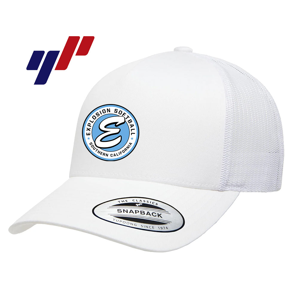 Yupoong 6506 Adult 5-Panel Retro Trucker Cap - Explosion Softball