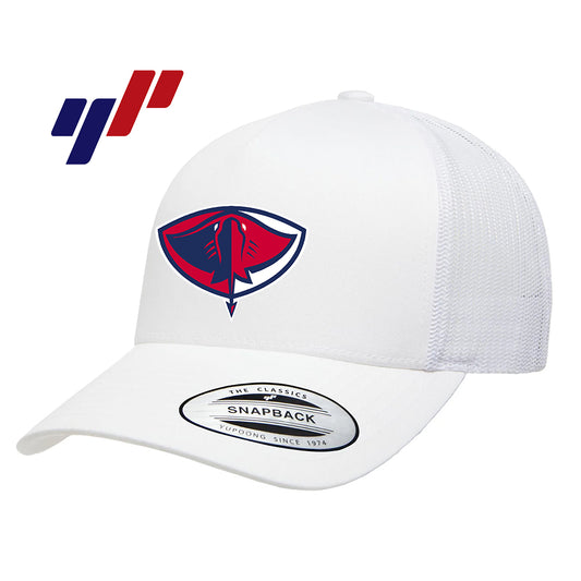 Yupoong 6506 Adult 5-Panel Retro Trucker Cap DTF PRINTED- Pasco Stingers Baseball