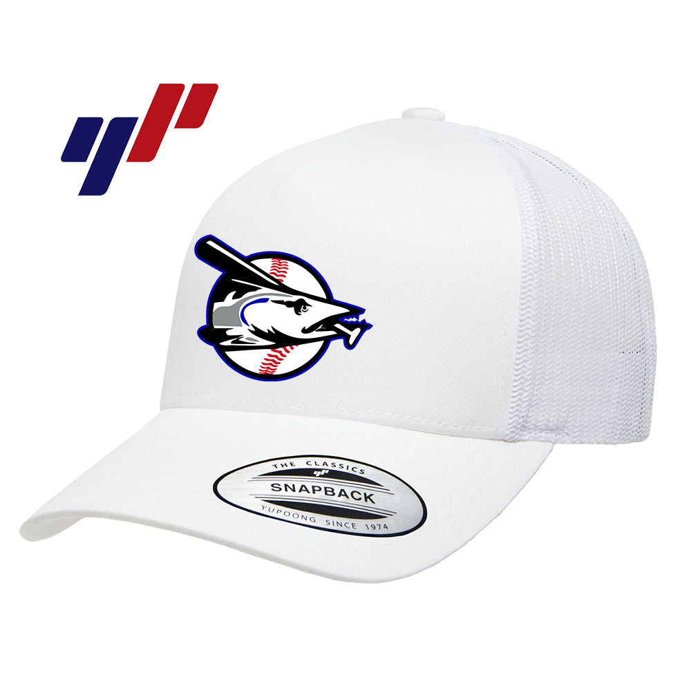 Yupoong 6506 Adult 5-Panel Retro Trucker Cap - Jax Beach Baseball