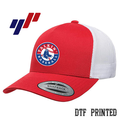 Yupoong 6506 Adult 5-Panel Retro Trucker Cap DTF PRINTED- Talkin' Baseball