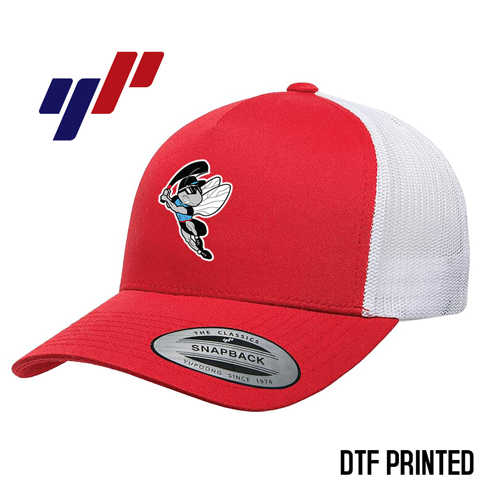 Yupoong 6506 Adult 5-Panel Retro Trucker Cap DTF PRINTED- NBC Gnats Baseball
