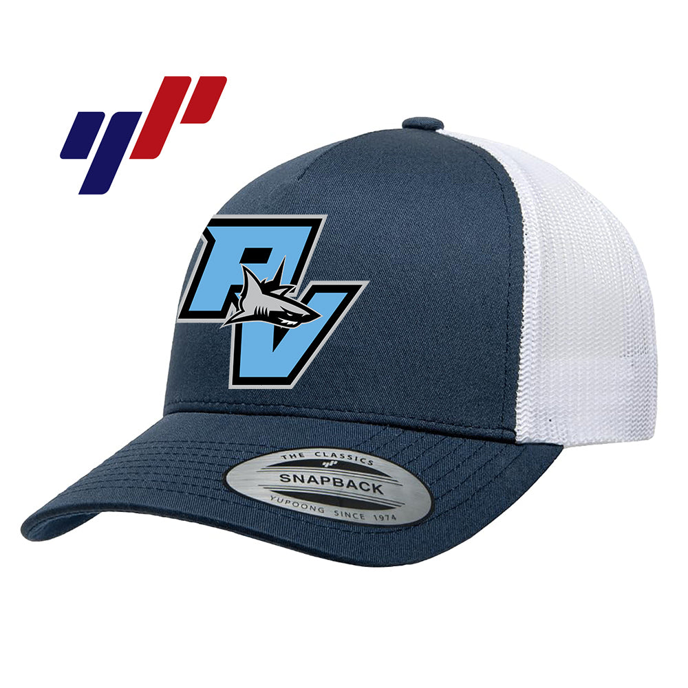 Yupoong 6506 Adult 5-Panel Retro Trucker Cap - PV Sharks