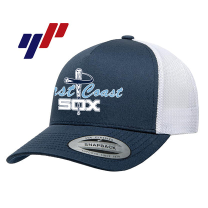 Yupoong 6506 Adult 5-Panel Retro Trucker Cap - East Coast Sox