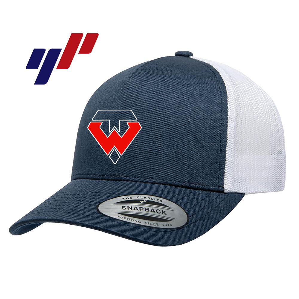Yupoong 6506 Adult 5-Panel Retro Trucker Cap - Tampa Warriors Baseball