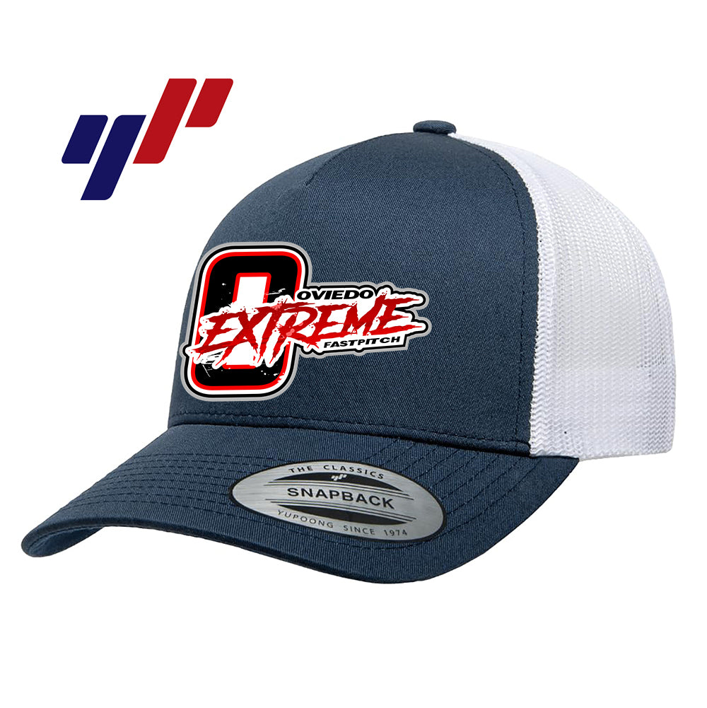 Yupoong 6506 Adult 5-Panel Retro Trucker Cap - Oviedo Extreme Softball