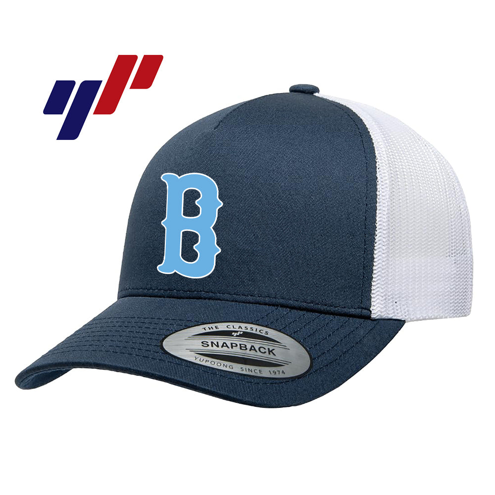 Yupoong 6506 Adult 5-Panel Retro Trucker Cap - FCA Blue Claws
