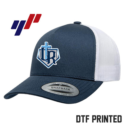 Yupoong 6506 Adult 5-Panel Retro Trucker Cap DTF PRINTED- Reign Baseball