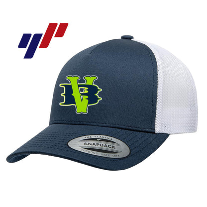 Yupoong 6506 Adult 5-Panel Retro Trucker Cap DTF PRINTED- VB Bombers Baseball