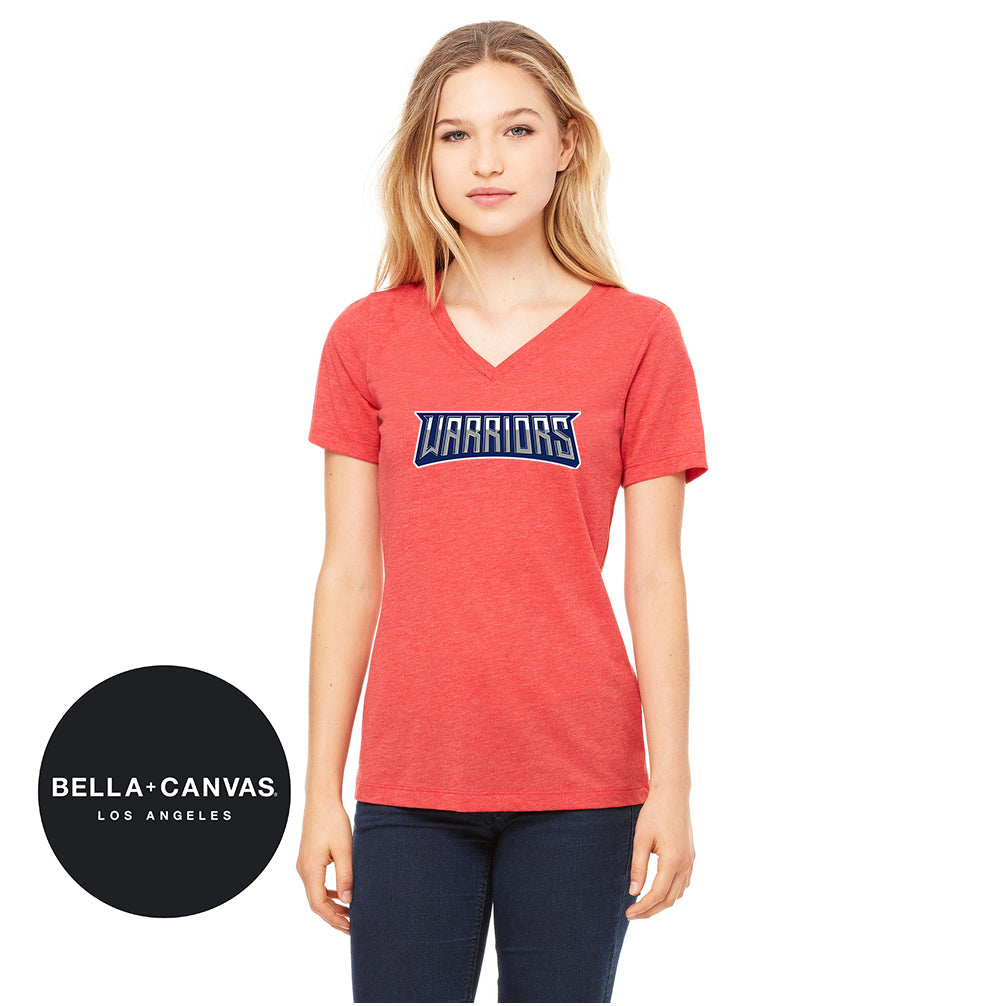 Bella + Canvas 6415 Ladies' Relaxed Triblend V-Neck T-Shirt - Tampa Warriors Baseball