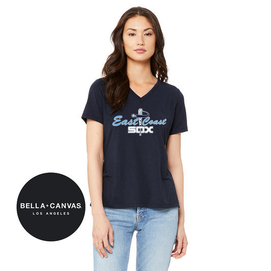 Bella + Canvas 6415 Ladies' Relaxed Triblend V-Neck T-Shirt - East Coast Sox