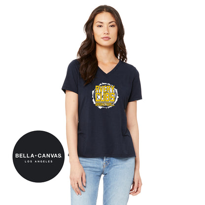 Bella + Canvas 6415 Ladies' Relaxed Triblend V-Neck T-Shirt - Avery Cubs