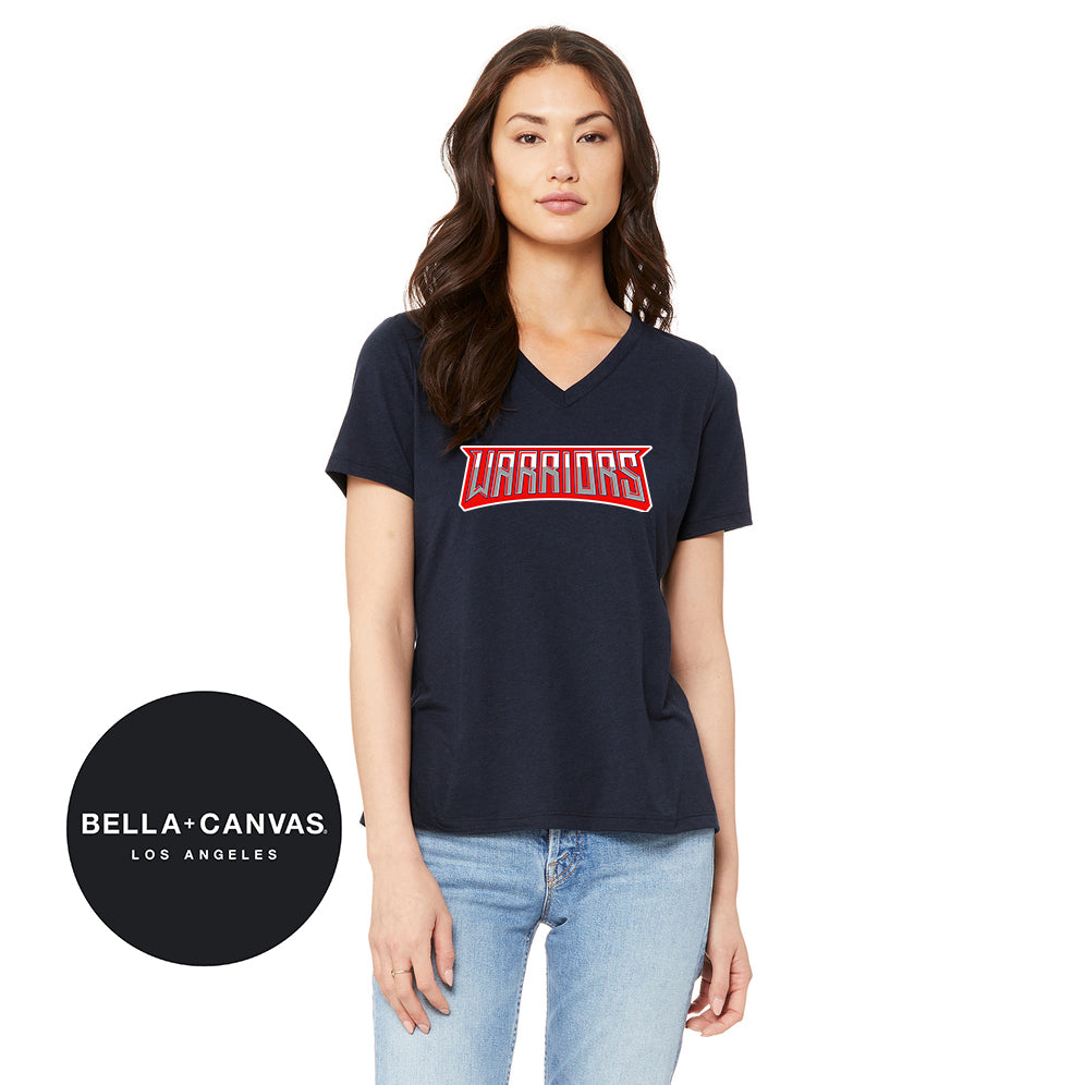 Bella + Canvas 6415 Ladies' Relaxed Triblend V-Neck T-Shirt - Tampa Warriors Baseball