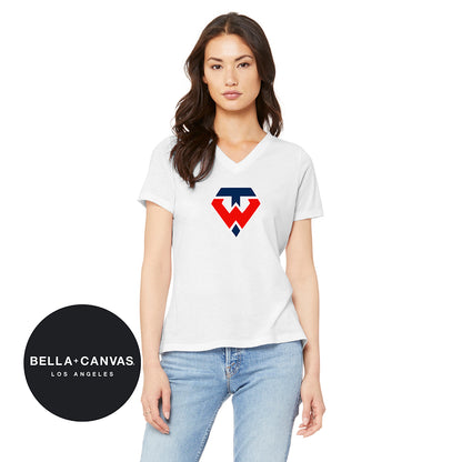 Bella + Canvas 6415 Ladies' Relaxed Triblend V-Neck T-Shirt - Tampa Warriors Baseball