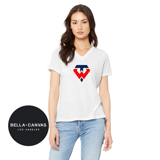 Bella + Canvas 6415 Ladies' Relaxed Triblend V-Neck T-Shirt - Tampa Warriors Baseball