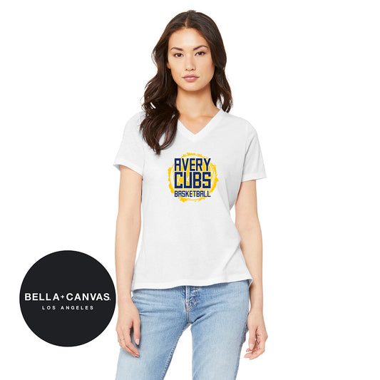 Bella + Canvas 6415 Ladies' Relaxed Triblend V-Neck T-Shirt - Avery Cubs