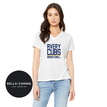 Bella + Canvas 6415 Ladies' Relaxed Triblend V-Neck T-Shirt - Avery Cubs