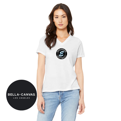Bella + Canvas 6415 Ladies' Relaxed Triblend V-Neck T-Shirt - Explosion Softball