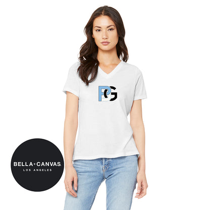 Bella + Canvas 6415 Ladies' Relaxed Triblend V-Neck T-Shirt - Lightning Baseball