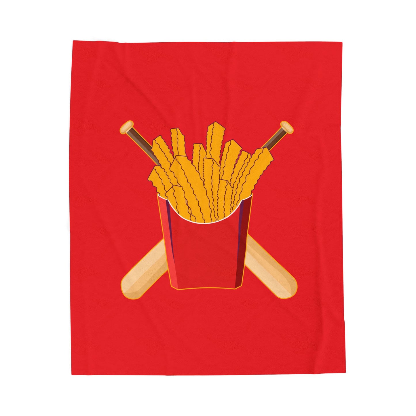 Velveteen Plush Blanket Team Rally Fries