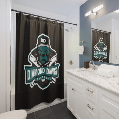 Shower Curtains Diamond Dawgs Baseball
