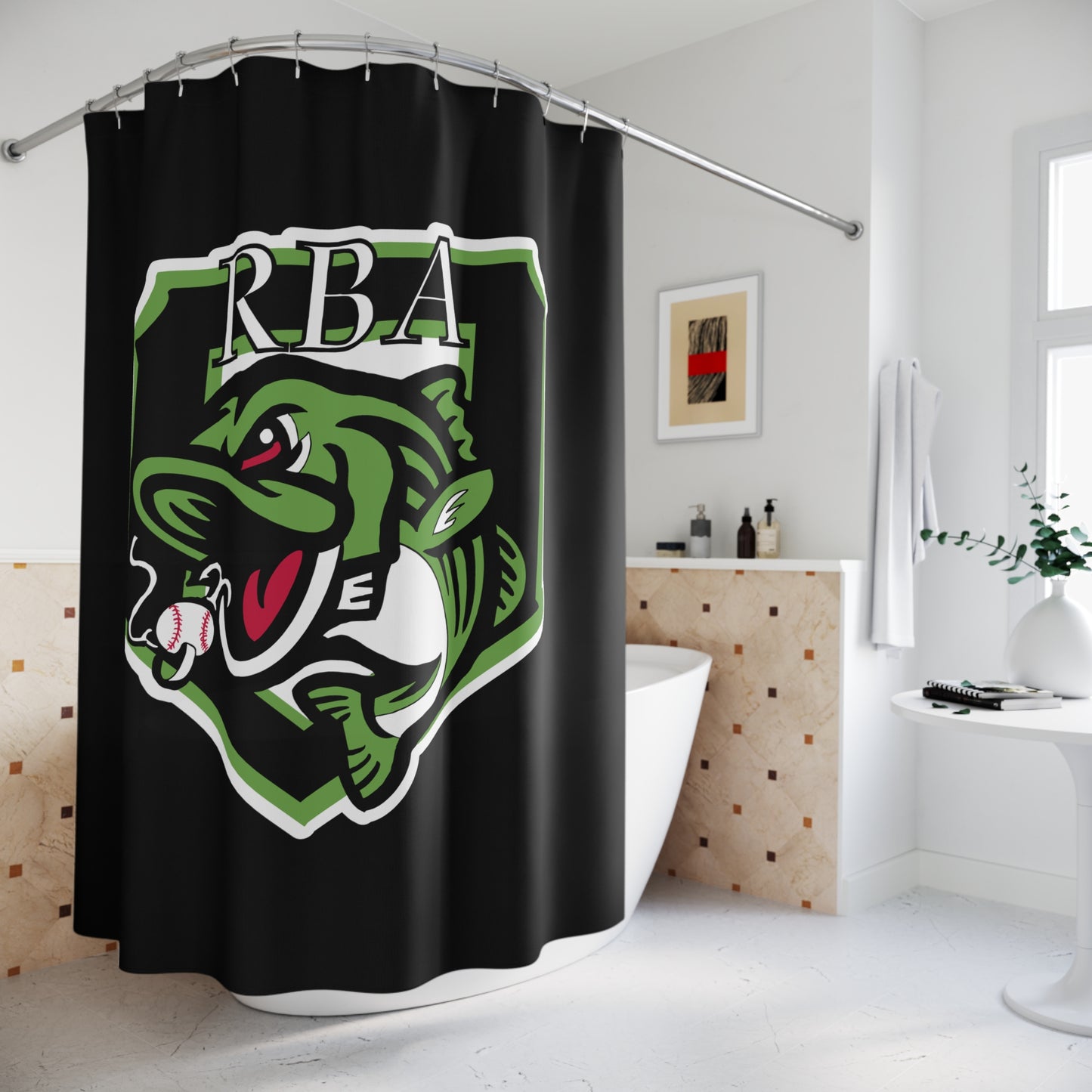 Shower Curtains RBA Stripers Baseball